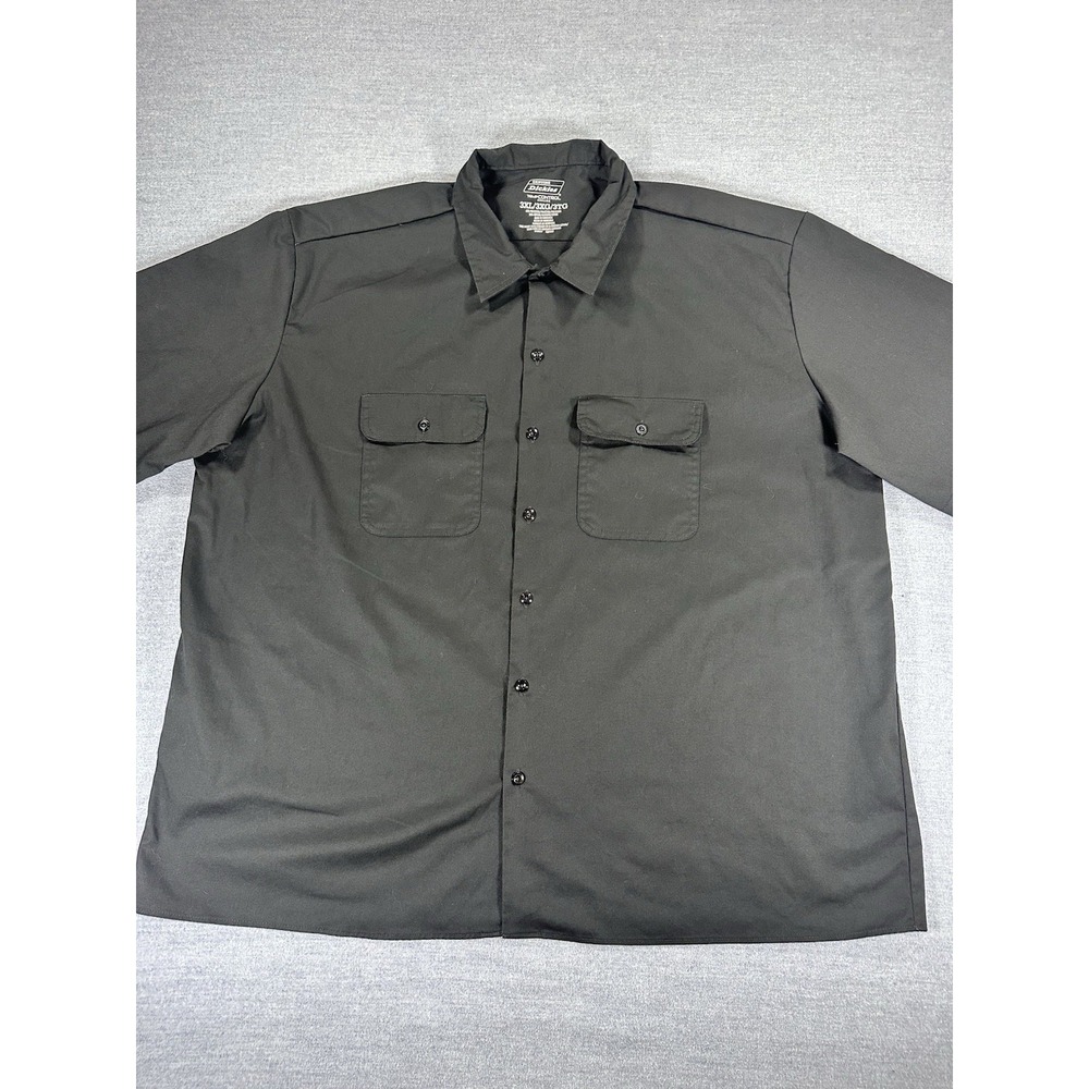 Dickies TempControl Work Shirt Mens 3XL Black Short Sleeve Button Up Utility